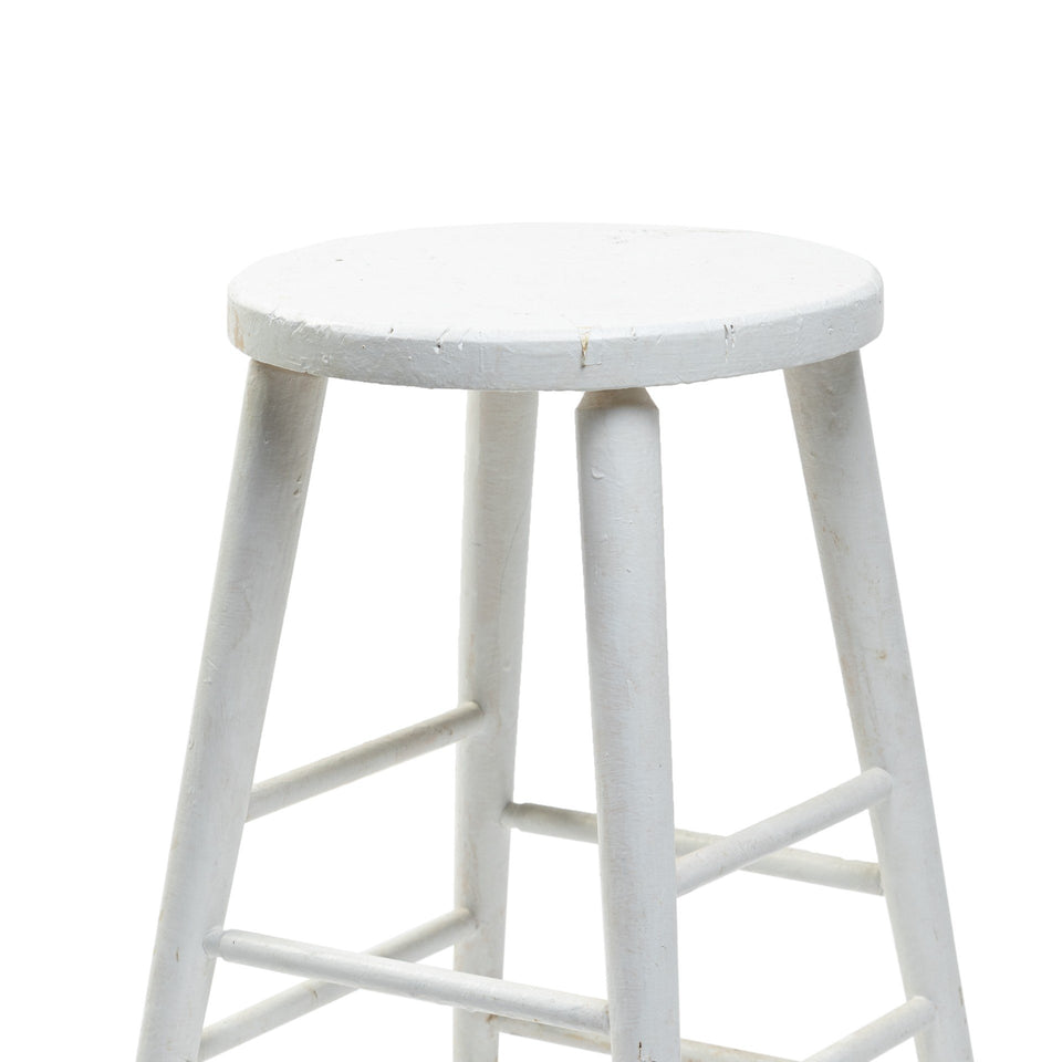 White Wood Stool