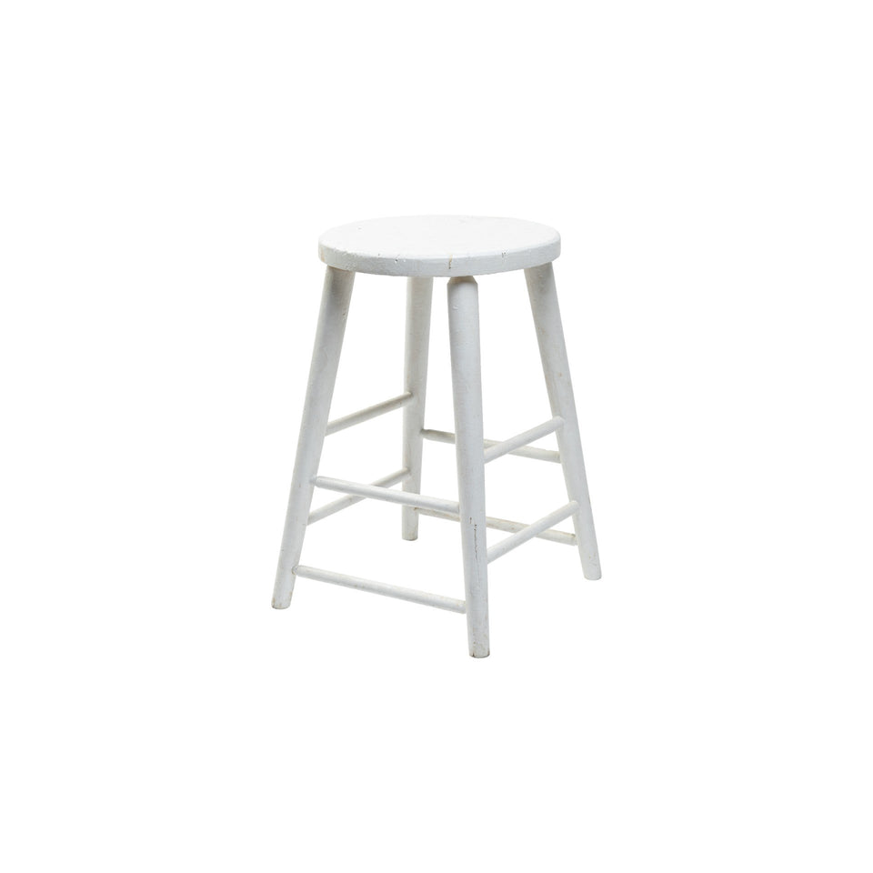 White Wood Stool