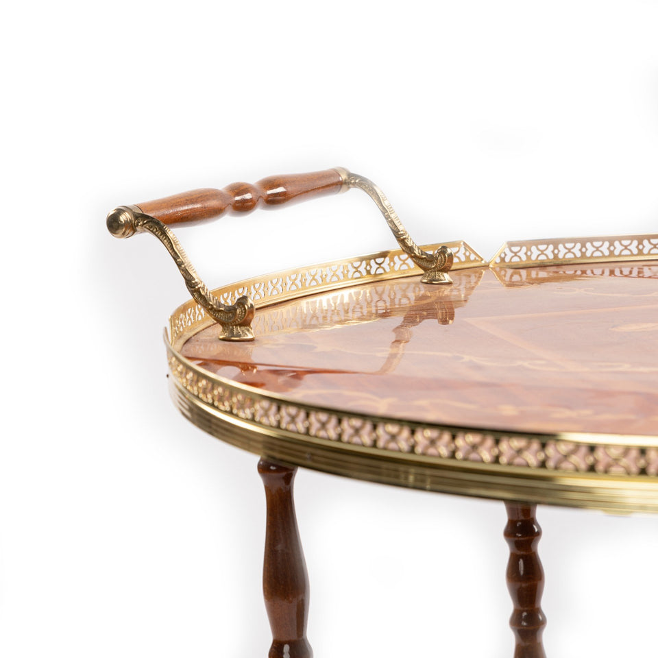 Wooden Gold Trim Coffee Table